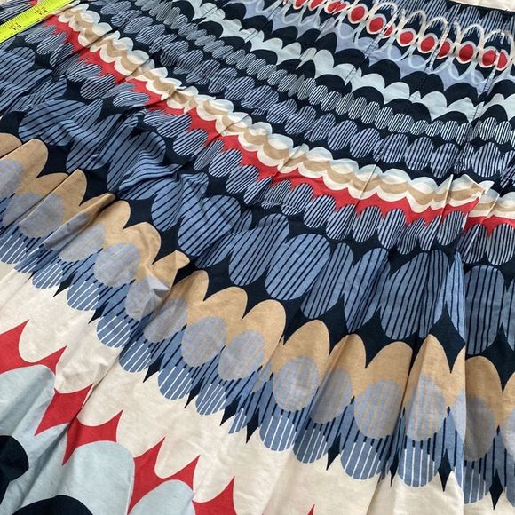 LOFT Pleaded Multicolor knee length Skirt Size 4 - Picture 3 of 10